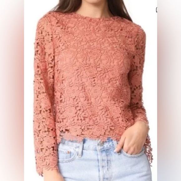 Alice and Olivia Pasha Chic Feminine Floral Embroidered Eyelet Size Medium - Picture 2 of 10